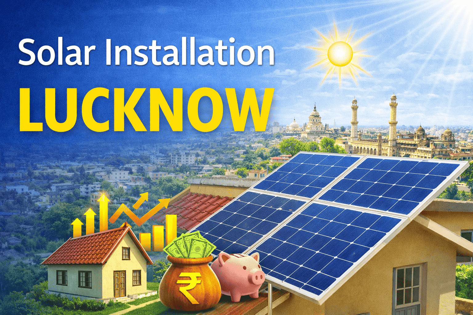 लखनऊ में सोलर पैनल इंस्टॉलेशन – स्मार्ट सिटी में अब स्मार्ट बिजली का विकल्प