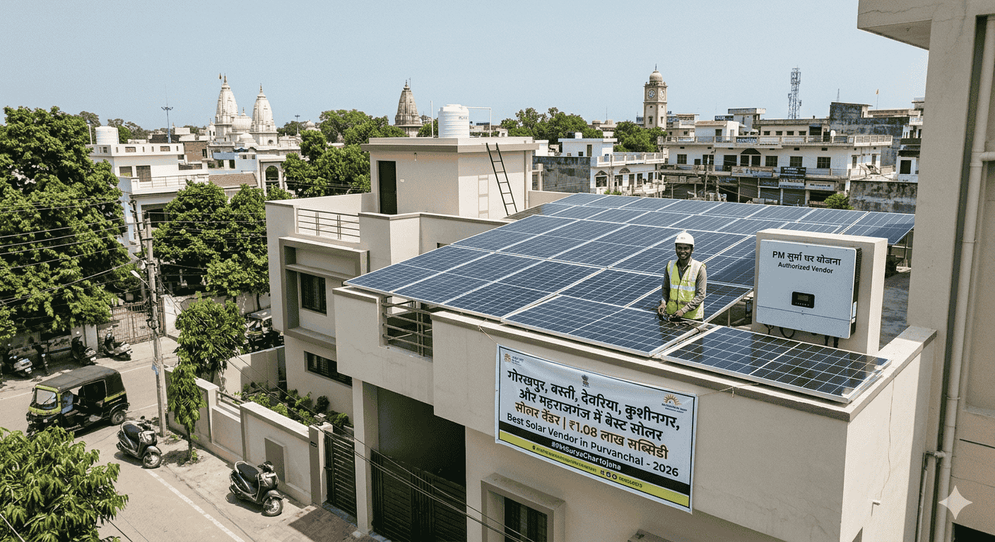 Best Solar Vendor in Gorakhpur, Basti, Deoria & Purvanchal: सब्सिडी और वेंडर्स की पूरी जानकारी